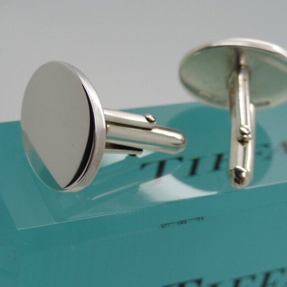 Tiffany & Co. Sterling Silver Classic Round Cuff Links